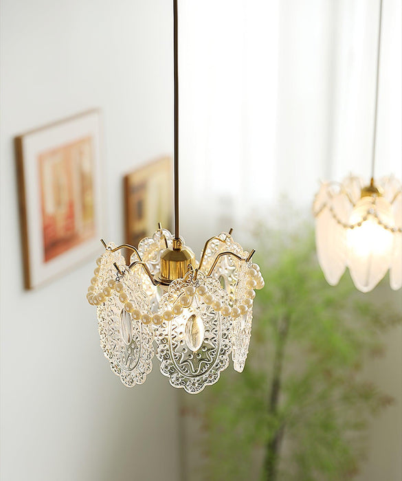 Floral Glass Pendant Lamp-DWHOME