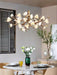 Flower Bloom Branch Brass Chandelier-DWHOME