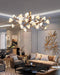 Flower Bloom Branch Brass Chandelier-DWHOME