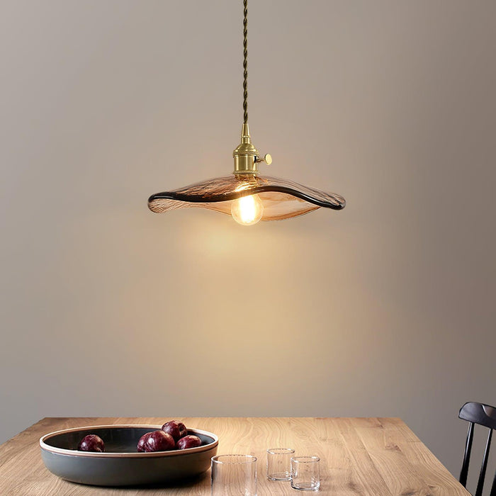Flower Petal Glass Pendant Light-DWHOME