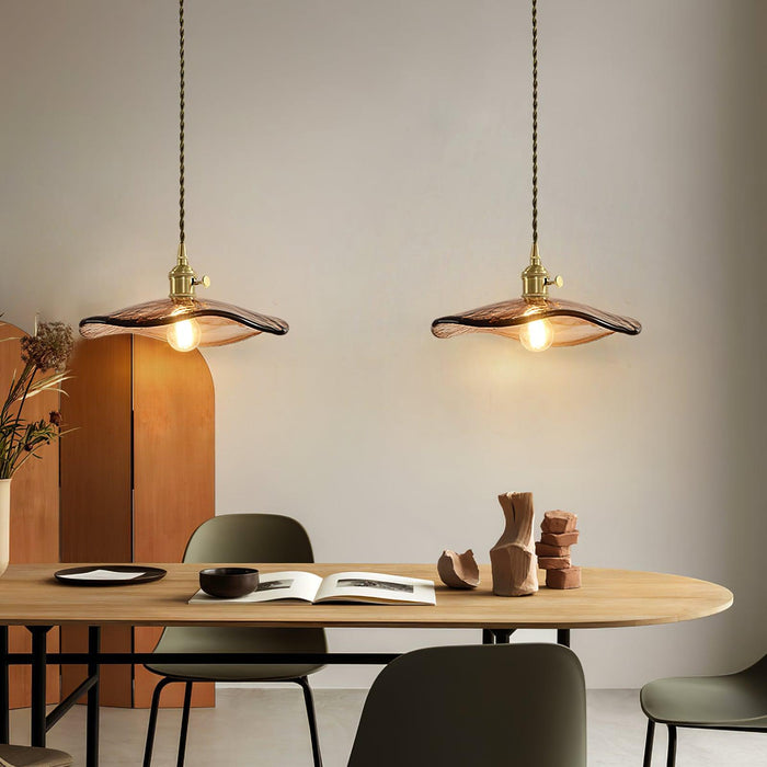 Flower Petal Glass Pendant Light-DWHOME
