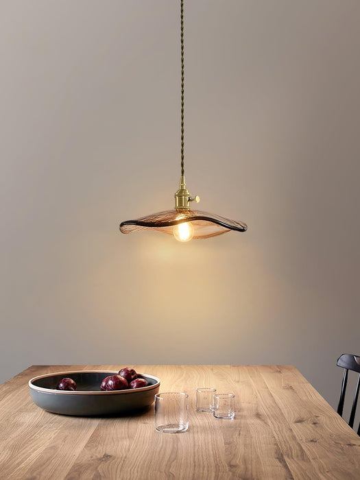 Flower Petal Glass Pendant Light-DWHOME