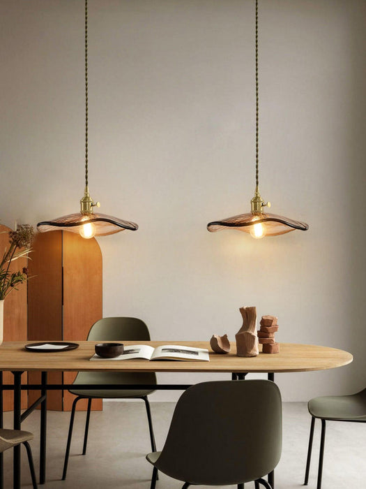 Flower Petal Glass Pendant Light-DWHOME