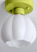 Flower Shaded Semi Flushmount Light-DWHOME