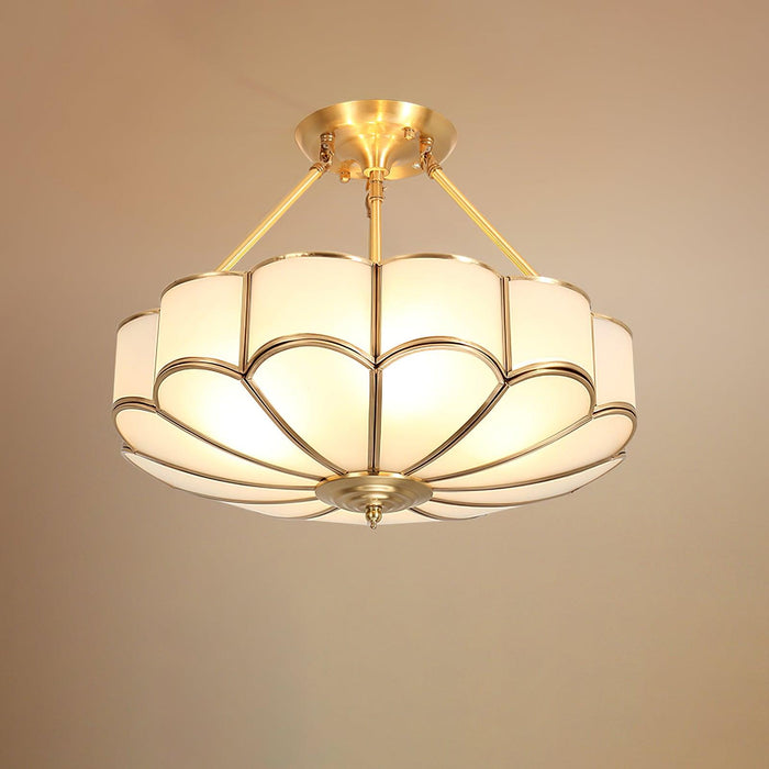 Flower Shape Glass Ceiling Light-DWHOME