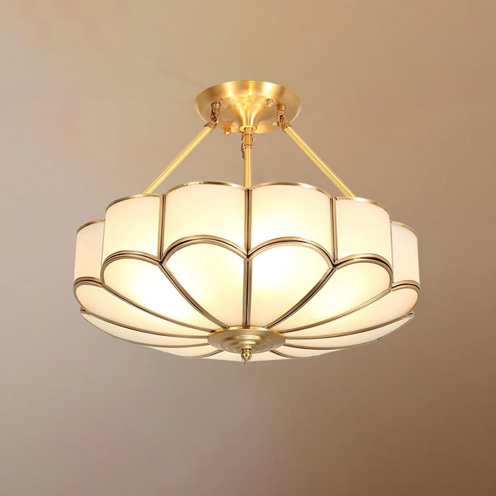 Flower Shape Glass Ceiling Light-DWHOME