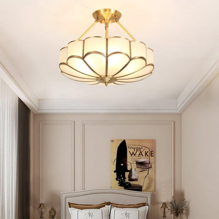Flower Shape Glass Ceiling Light-DWHOME