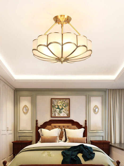 Flower Shape Glass Ceiling Light-DWHOME