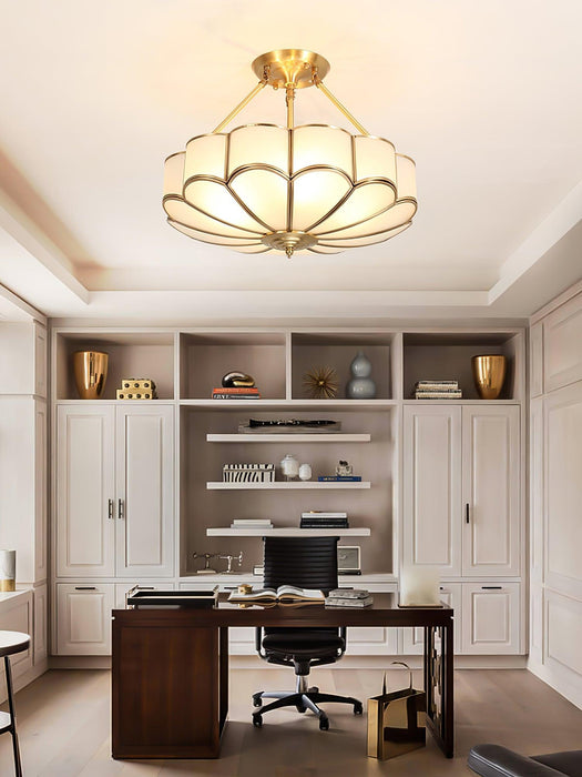 Flower Shape Glass Ceiling Light-DWHOME