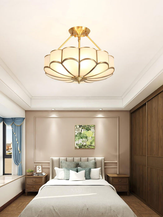 Flower Shape Glass Ceiling Light-DWHOME