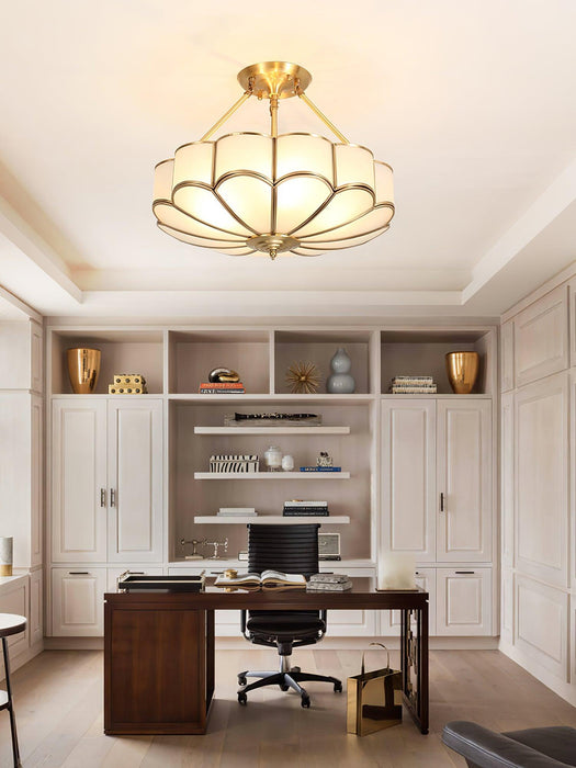 Flower Shape Glass Ceiling Light-DWHOME