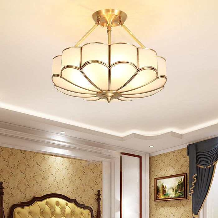 Flower Shape Glass Ceiling Light-DWHOME