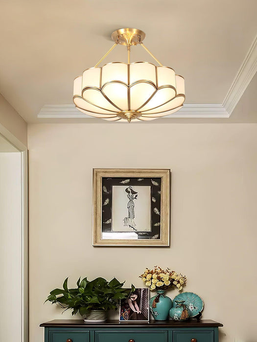 Flower Shape Glass Ceiling Light-DWHOME