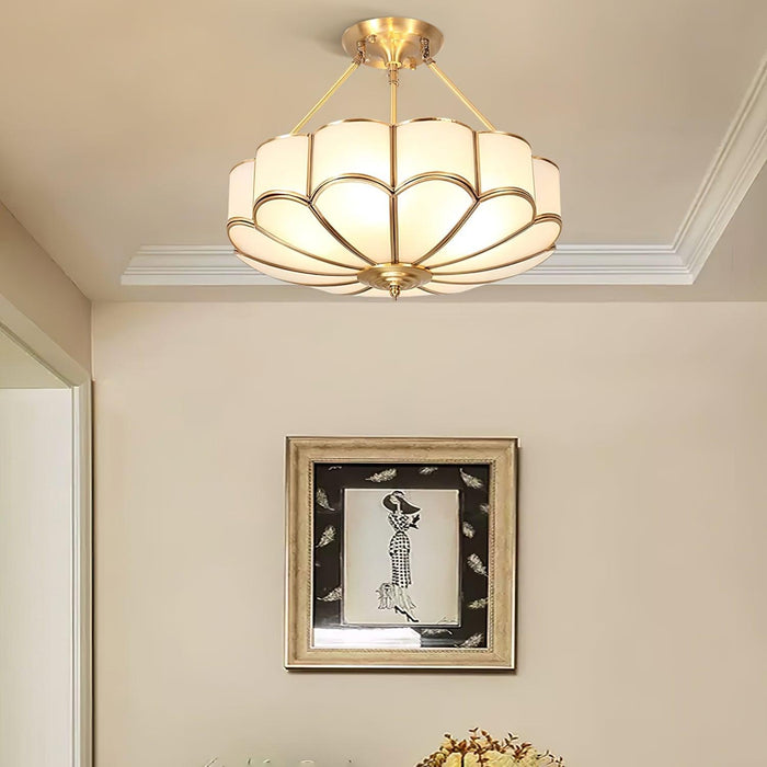 Flower Shape Glass Ceiling Light-DWHOME