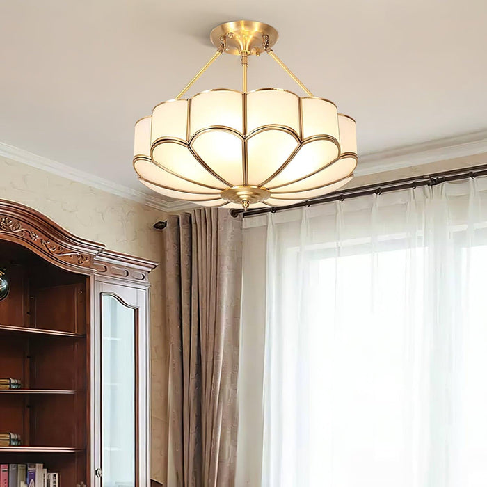 Flower Shape Glass Ceiling Light-DWHOME