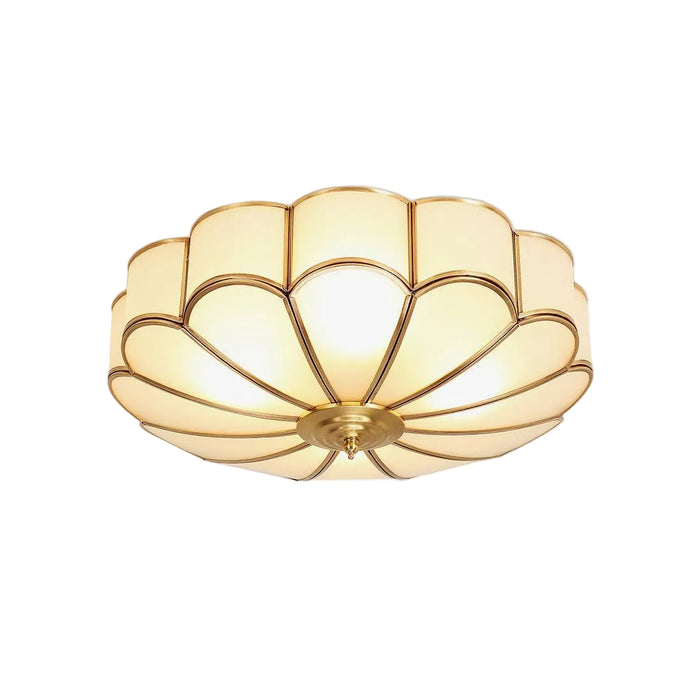 Scalloped Flush Ceiling Light-DWHOME