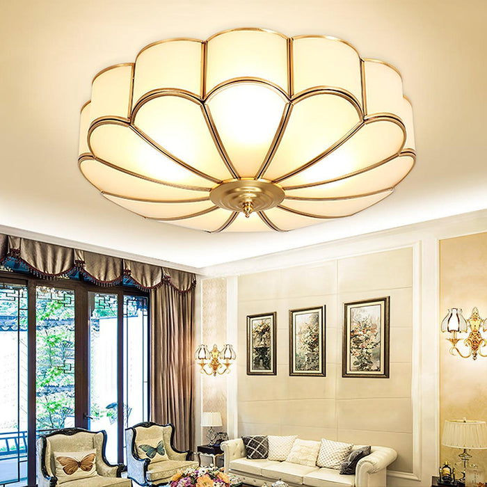 Flower Shape Glass Recessed Ceiling Light-DWHOME