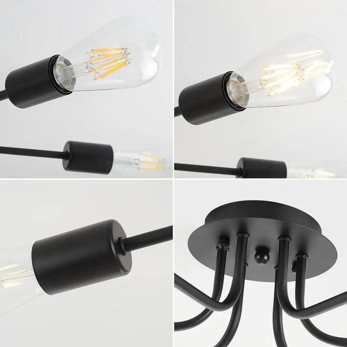 Flush Mount Linear Chandelier-DWHOME