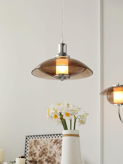 Flying Saucer Chrome Pendant Light-DWHOME