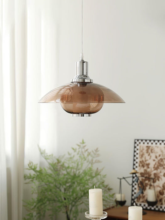 Flying Saucer Chrome Pendant Light-DWHOME