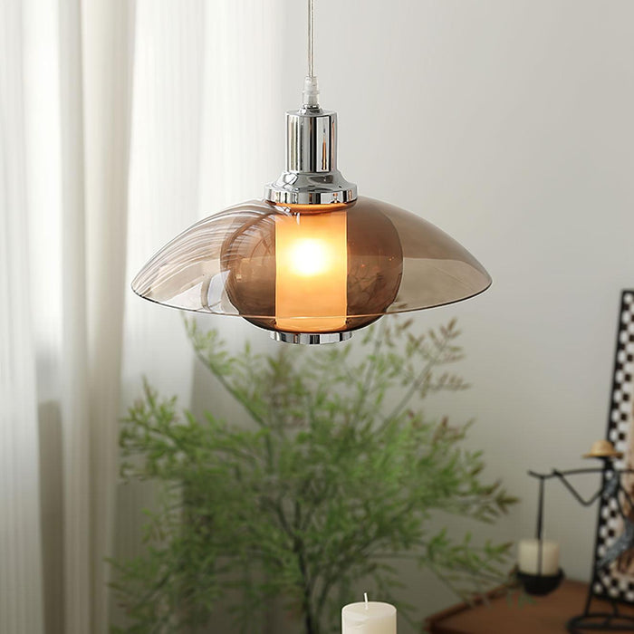 Flying Saucer Chrome Pendant Light-DWHOME