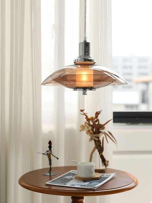 Flying Saucer Chrome Pendant Light-DWHOME