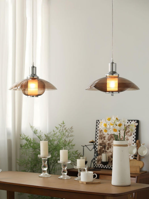 Flying Saucer Chrome Pendant Light-DWHOME