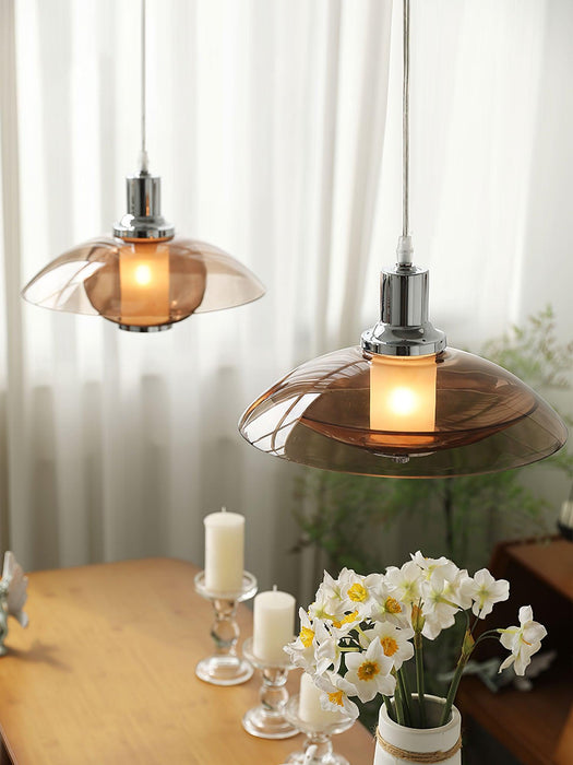 Flying Saucer Chrome Pendant Light-DWHOME