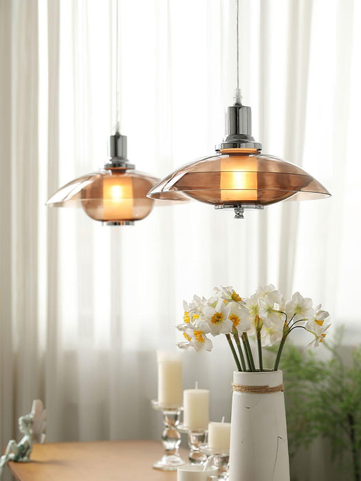 Flying Saucer Chrome Pendant Light-DWHOME