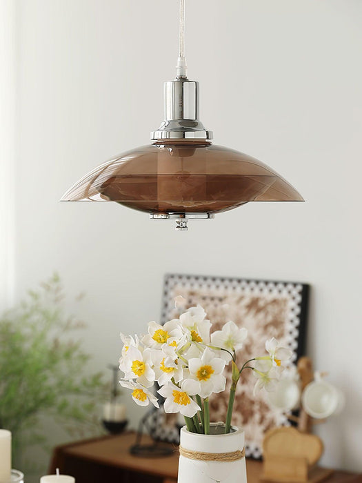 Flying Saucer Chrome Pendant Light-DWHOME