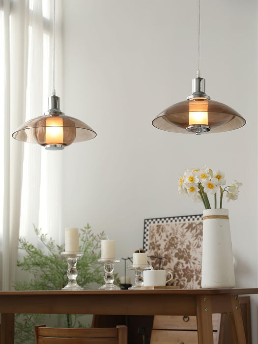 Flying Saucer Chrome Pendant Light-DWHOME