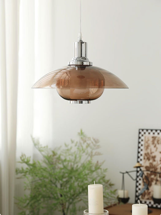 Flying Saucer Chrome Pendant Light-DWHOME