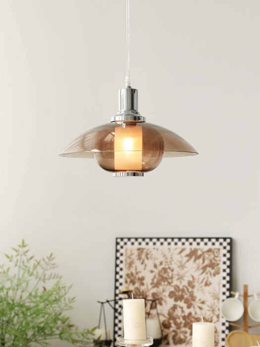 Flying Saucer Chrome Pendant Light-DWHOME