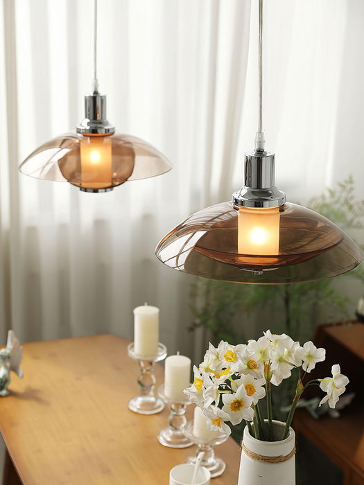 Flying Saucer Chrome Pendant Light-DWHOME