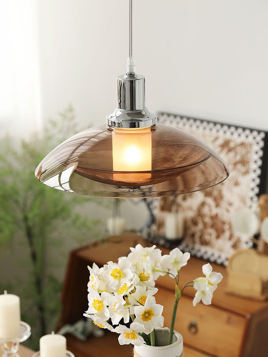 Flying Saucer Chrome Pendant Light-DWHOME