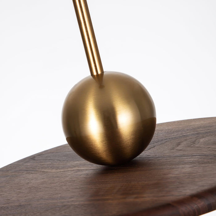 Flying Saucer Walnut Pendant Lamp-DWHOME