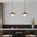 Flying Saucer Walnut Pendant Lamp-DWHOME