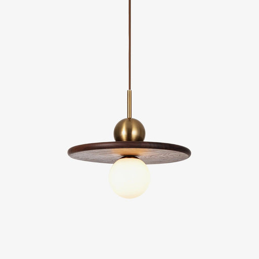 Flying Saucer Walnut Pendant Lamp-DWHOME
