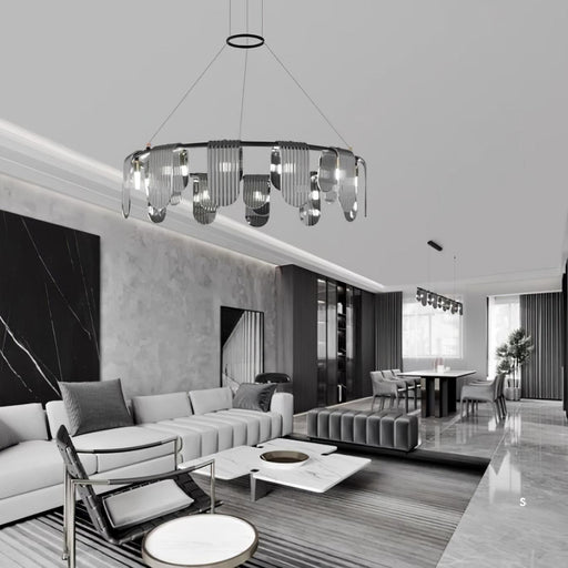 Folioles Brass Chandelier-DWHOME