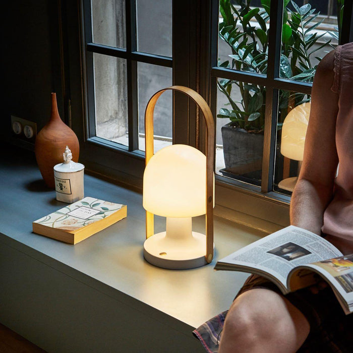 Portable Glass Charging Table Lamp - DWHOME