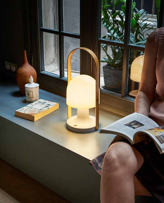 Portable Glass Charging Table Lamp - DWHOME