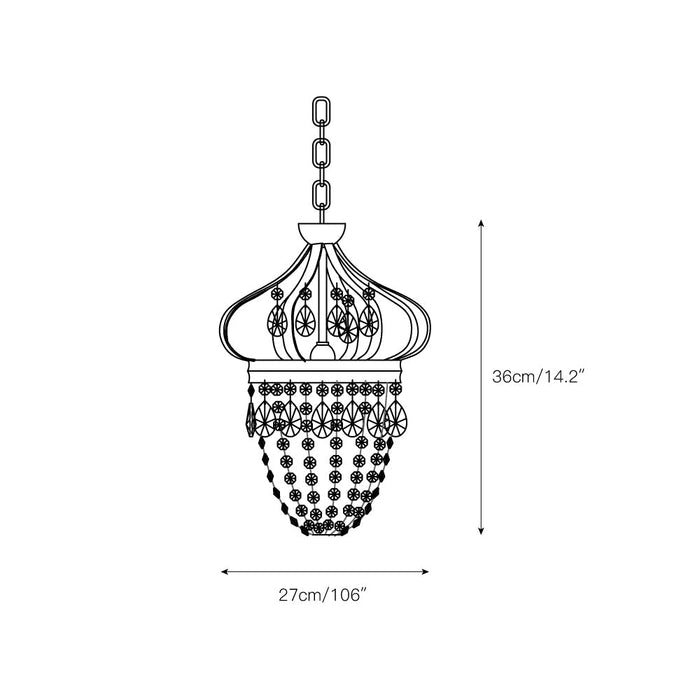 Abella Tear Drop Chandelier