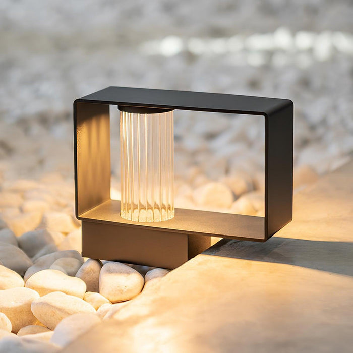 Frame Outdoor Post Lamp-DWHOME