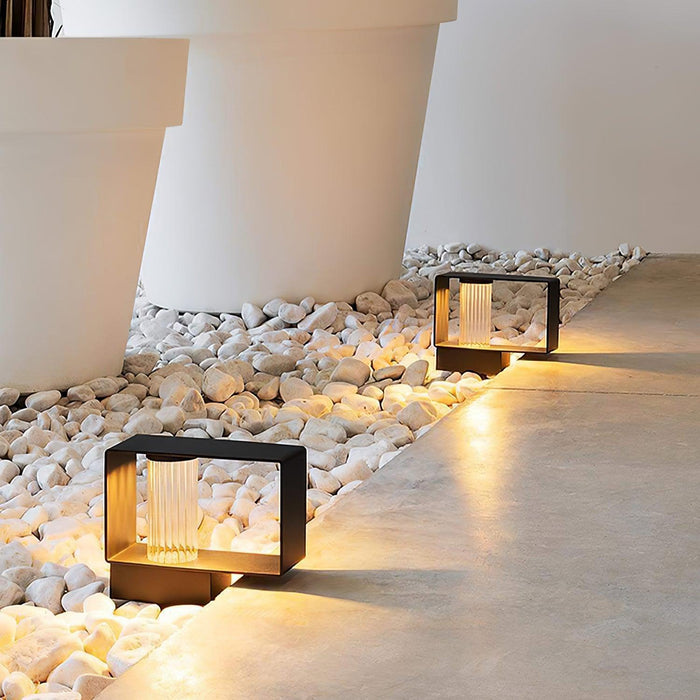 Frame Outdoor Post Lamp-DWHOME