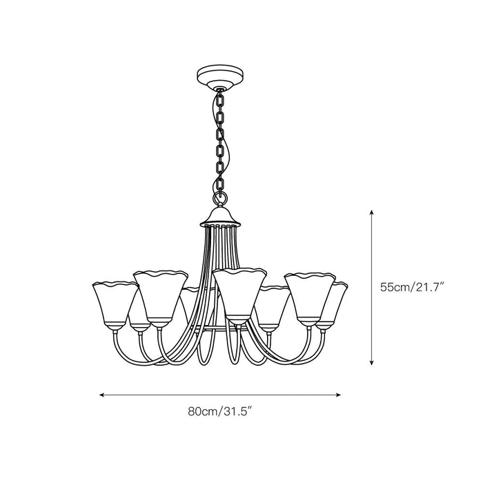 Franklin Amber Chandelier-DWHOME