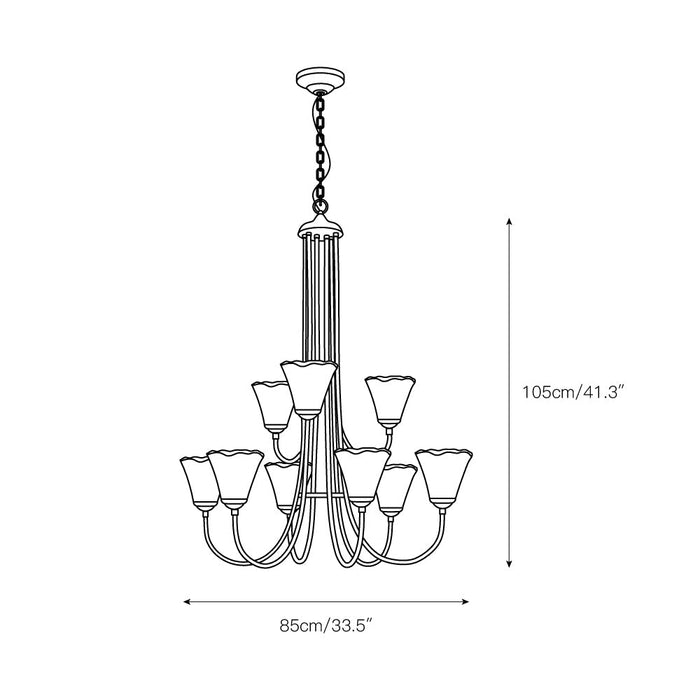 Franklin Amber Chandelier-DWHOME