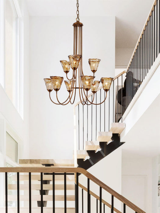 Franklin Amber Chandelier-DWHOME