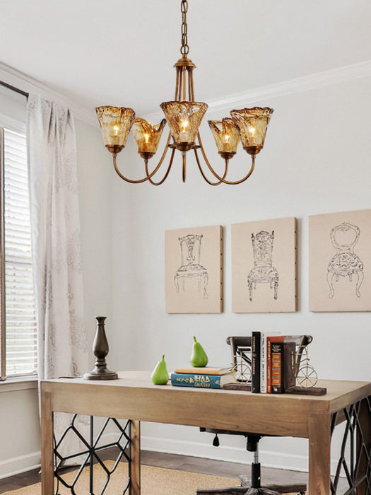 Franklin Amber Chandelier-DWHOME