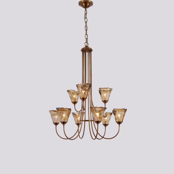 Franklin Amber Chandelier-DWHOME