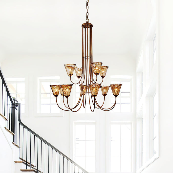 Franklin Amber Chandelier-DWHOME